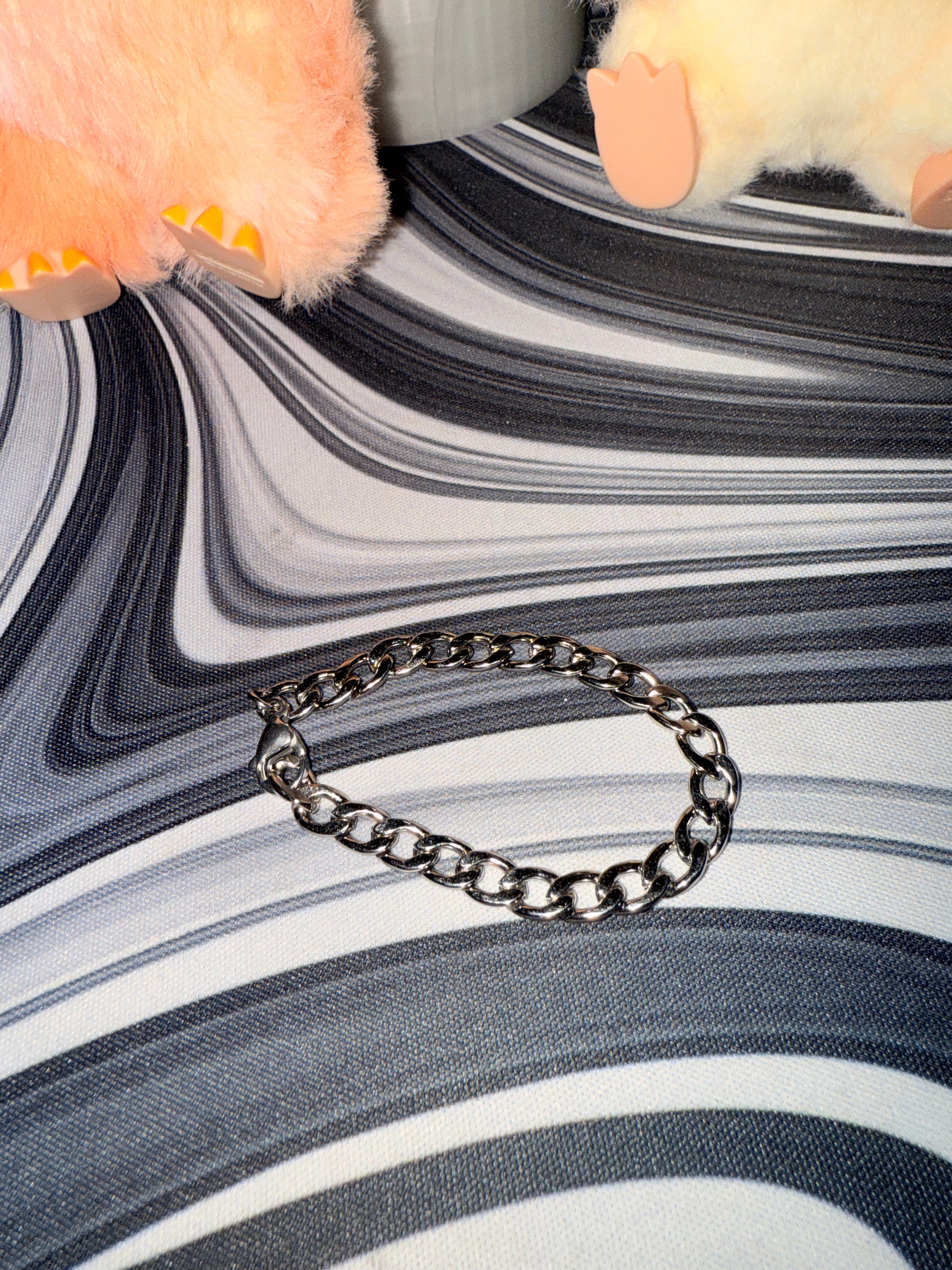 Stainless Steel Cuban Link Labubu Chain